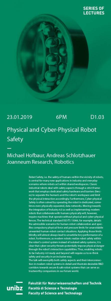 Physical and Cyber-Physical Robot Safety